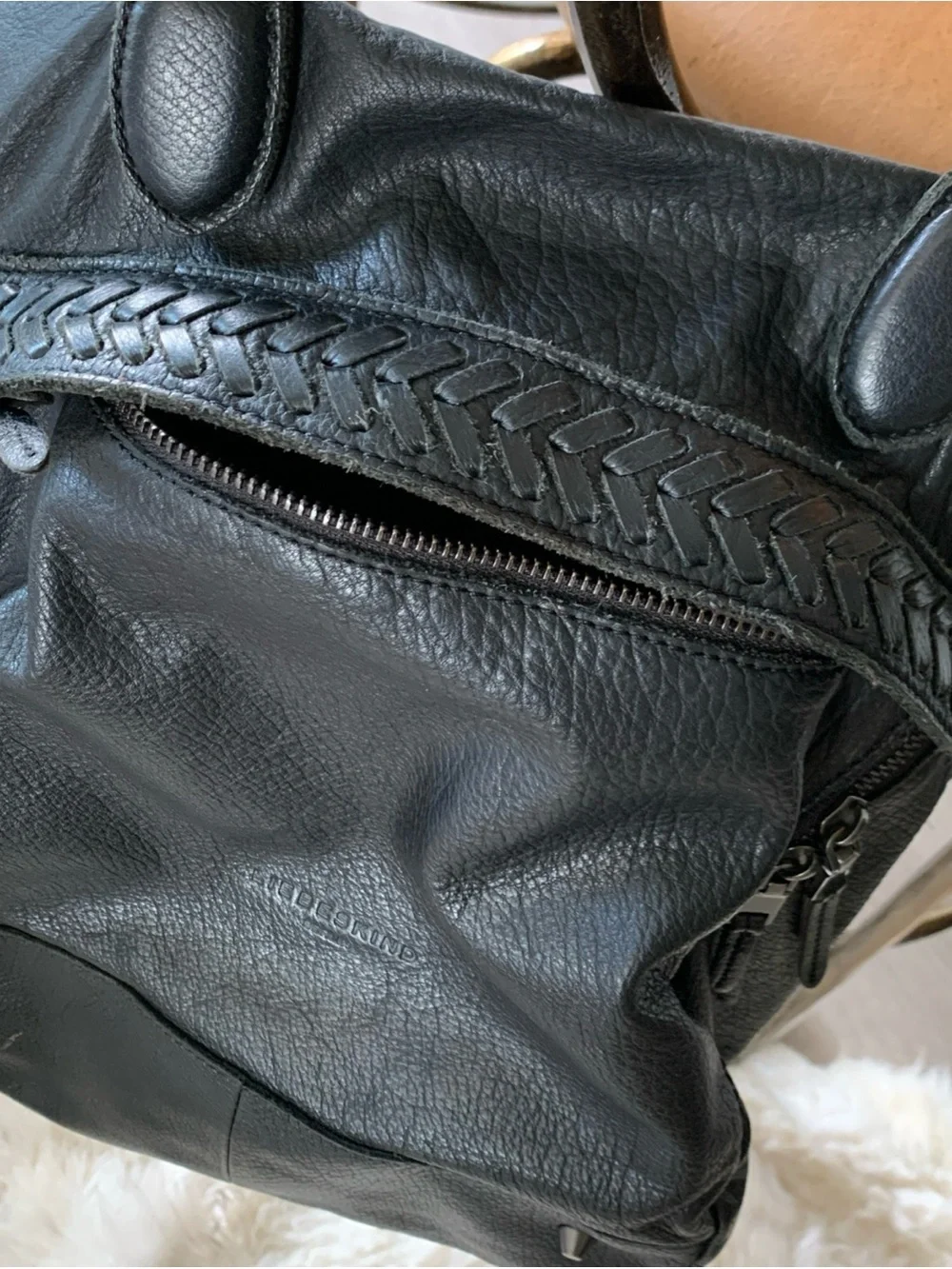 Liebeskind Black Leather Kayla Large Satchel Bag